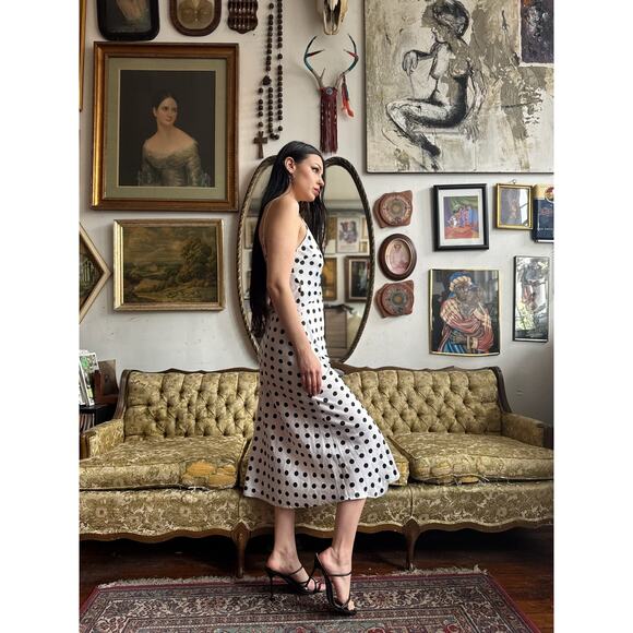 URBN Polka Dot Summer Dress w Adjustable Straps Size Small - Picture 5 of 9